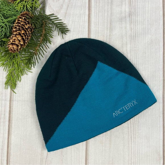 Arc’teryx Rise Toque Winter Beanie Hat Teal/Deep Green OS - Picture 2 of 10